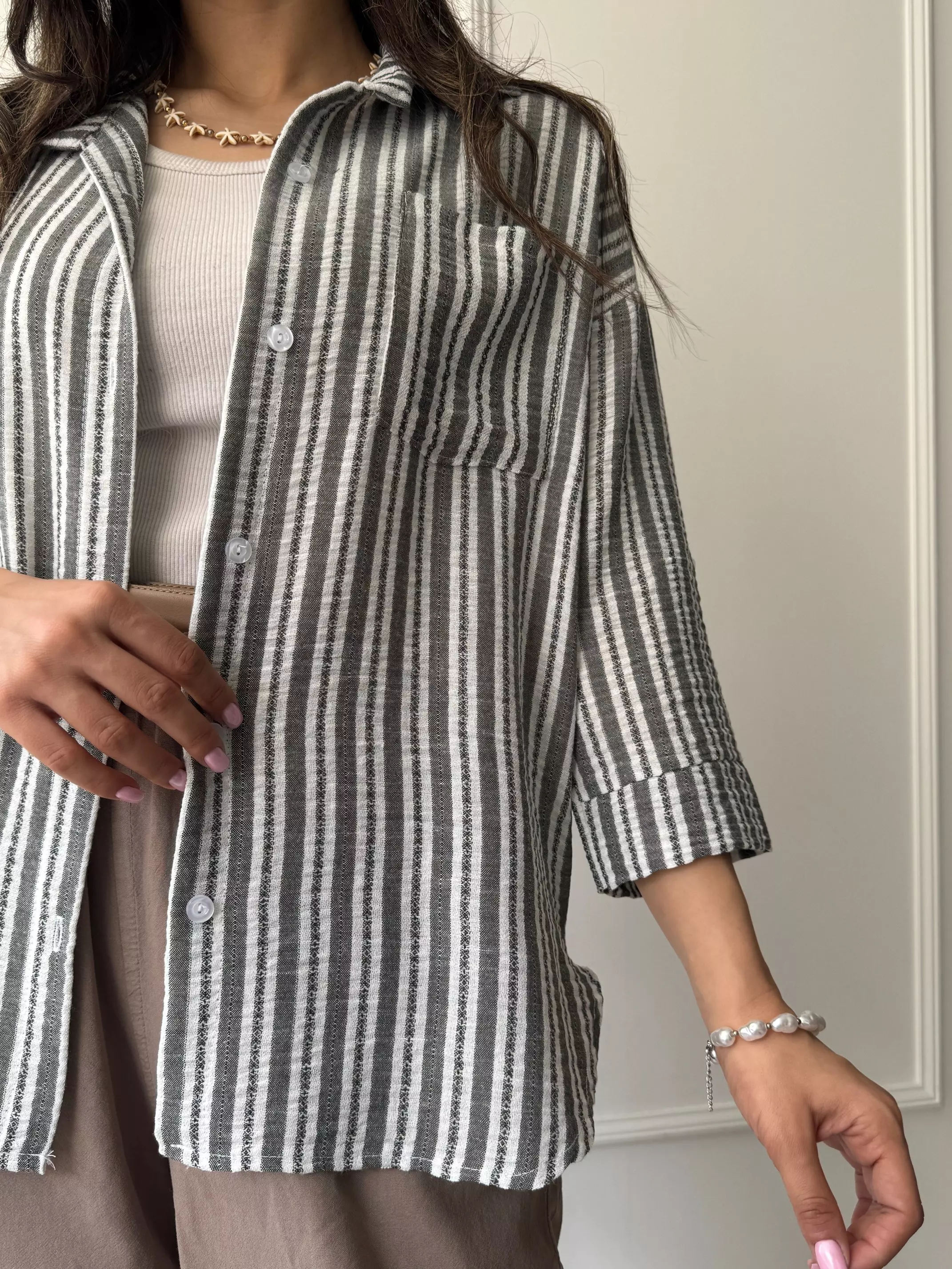 مانتو شومیزی راه راه یاس